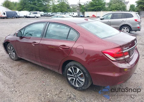 2013 Honda Civic Ex-L from USA, damaged, VIN 19XFB2F9XDE288693